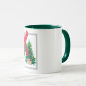 楽しい家族の瞬間:カスタムベビー写真クリスマス マグカップ (正面右)