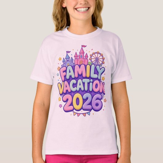楽しい家族旅行 Tシャツ (正面)