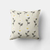 楽しい小さなデイジーワイルドフラワーフローラ クッション (裏面)