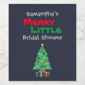 楽しい小さなブライダルシャワー ワインラベル (シングルラベル)