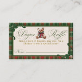 楽しい小さなベビーシャワーテディベアクリスマス エンクロージャーカード (正面)