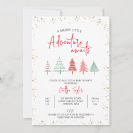 楽しい小さな冒険が待っています 赤ちゃんのお祝い 招待状