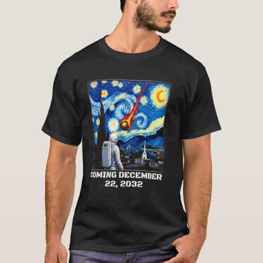 楽しい小惑星 2032 YR4 小惑星 2024 YR4 キッズ アート Tシャツ (正面)