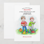 楽しい少年たちの遊び 招待状 (正面/裏面)