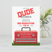 楽しい工具箱の新郎シャワー結婚式招待状 招待状 (スタンド正面)