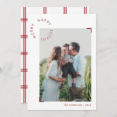 楽しい幸せな喜びの写真 シーズンカード (正面/裏面)