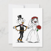 楽しい幸せな結婚 招待状 (正面)