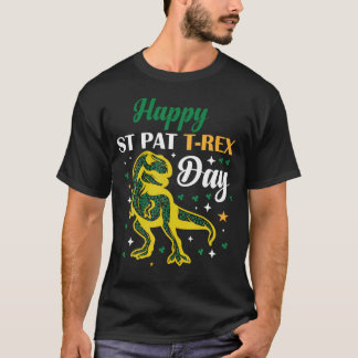 楽しい幸せな聖パトリックの日のティレックス Tシャツ