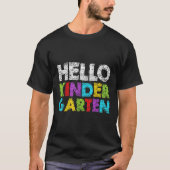 楽しい幼稚園の再開にようこそ 面白いバックトゥスクール 学生 Tシャツ (正面)