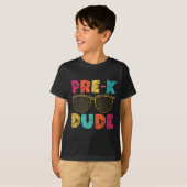 楽しい幼稚園の再開 プレKくん 初めての学校 Tシャツ (正面フル)