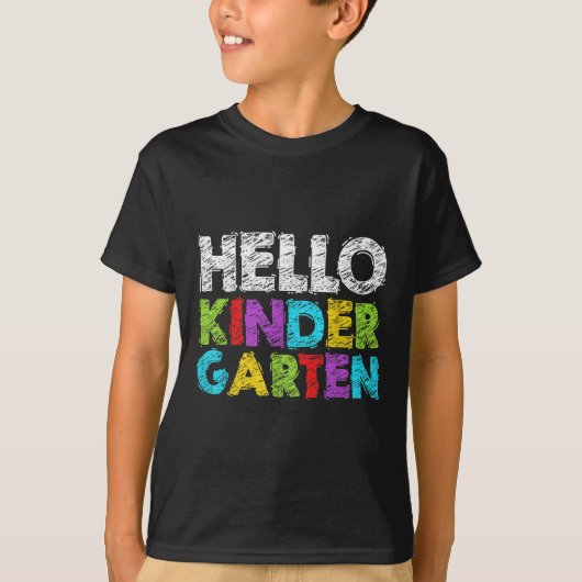 楽しい幼稚園 メッセージ入り バックトゥスクールグッズ 学生 Tシャツ (正面)