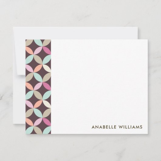 楽しい幾何学模様のフラットな感謝カード 招待状 (正面)