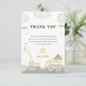 楽しい建設 お誕生日会 男の子 サンキューカード (スタンド正面)