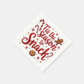 楽しい引用クリスマスの時期はおやつです  スタンダードカクテルナプキン (角)