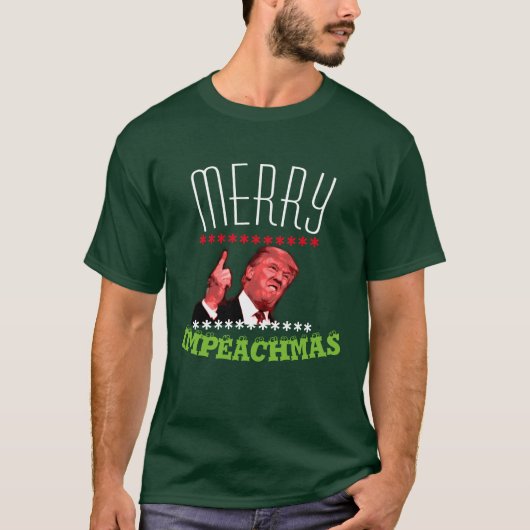 楽しい弾劾クリスマス敗者トランプTシャツ Tシャツ (正面)