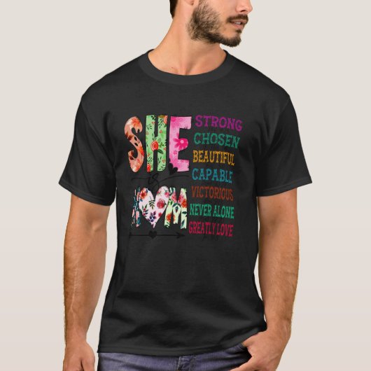 楽しい彼女は母ママママクリスチャンマザーズデー Tシャツ (正面)