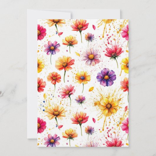 楽しい後ずっと本とリングや輪ブライダルシャワー 招待状 (裏面)