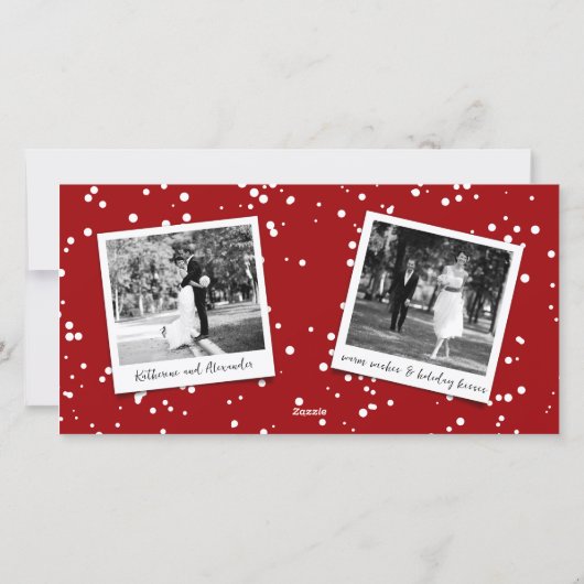 楽しい後にトレンディー色ブロック4写真 シーズンカード (裏面)