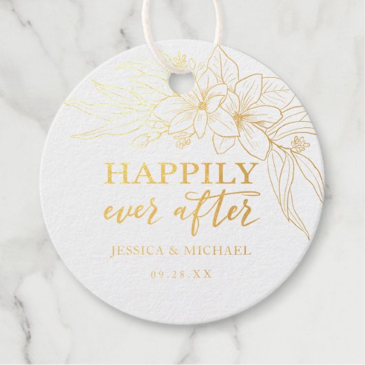 楽しい後にフローラ金ゴールドラインアートマグノリア フェイバータグ (正面)