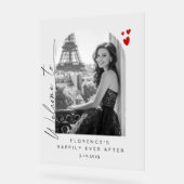 楽しい後にブライダルシャワー写真へようこそ アクリルサイン (傾斜)