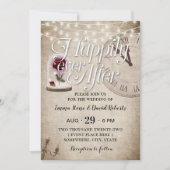 楽しい後にヴィンテージおとぎ結婚話 招待状 (正面)