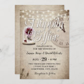 楽しい後にヴィンテージおとぎ結婚話 招待状 (正面/裏面)