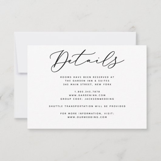 楽しい後に詳細カード 招待状 (正面)