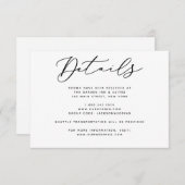 楽しい後に詳細カード 招待状 (正面/裏面)