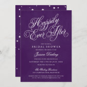 楽しい後のシャワー招待状紫王室の 招待状 (正面/裏面)