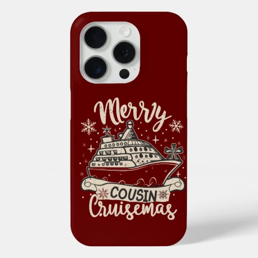 楽しい従兄弟のクリスマスクルーズ クルーズ旅行のクルー Case-Mate iPhoneケース (裏面)