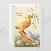 楽しい復活祭…ヴィンテージイースターカード ポストカード (正面/裏面)