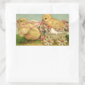 楽しい復活祭 長方形シール (バッグ)