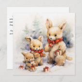 楽しい心温まるクリスマス シーズンカード (正面/裏面)