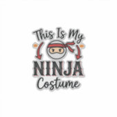 楽しい忍者コスチューム ハロウィンベクター デザイン_1 シール (正面)
