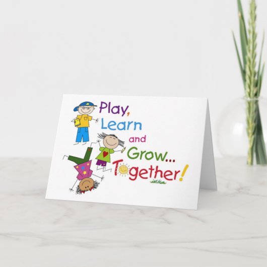 楽しい思い出をたくさん作ってね!幼稚園デビューおめでとう! カード (正面)