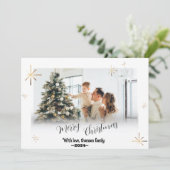 楽しい思い出パーソナライズされた:写真クリスマスカード シーズンカード (スタンド正面)