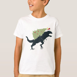 楽しい恐竜のクリスマス Tシャツ