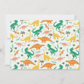 楽しい恐竜の写真で誕生日をお祝い！ サンキューカード (裏面)