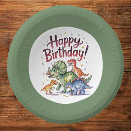 楽しい恐竜の誕生日  ペーパーボウル