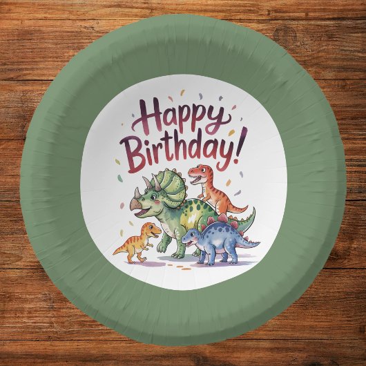 楽しい恐竜の誕生日  ペーパーボウル