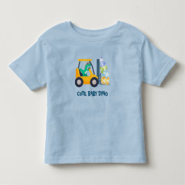 楽しい恐竜トラクターのトラックの誕生日の学校の男の子の子供たち トドラーTシャツ
