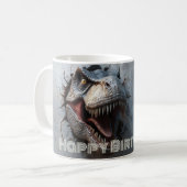 楽しい恐竜T-Rex誕生日デザイン コーヒーマグカップ (正面左)