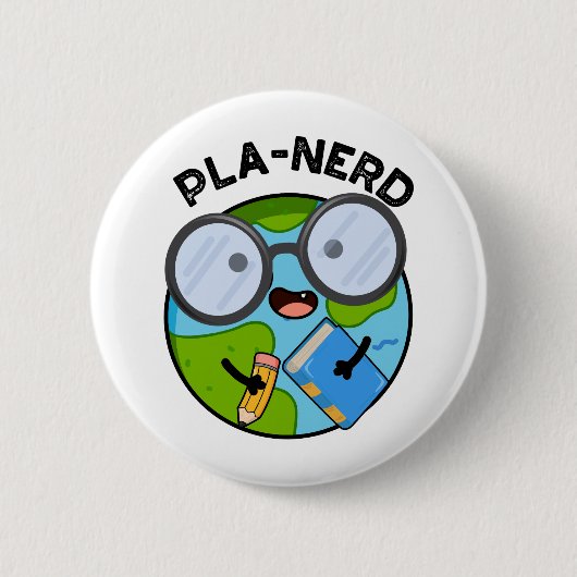 楽しい惑星のダジャレ Planerd 缶バッジ (正面)
