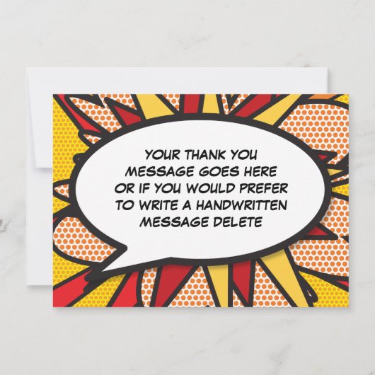 楽しい感謝のタイポグラフィ モダン サンキューカード (裏面)