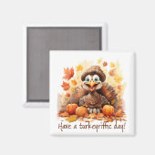 楽しい感謝祭のシーン - Turkeyrific Day マグネット (正面/裏面)