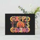 楽しい感謝祭のターキーと面白いパンプキンシーズン シーズンカード (スタンド正面)
