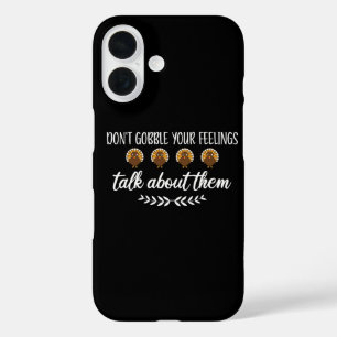 楽しい感謝祭のダジャレ 気持ちを飲み込まないで iPhone 16ケース