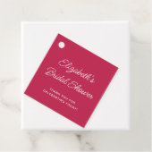 楽しい手描きカクテルパターン ピンクのブライズシャワー フェイバータグ (インサイチュ)