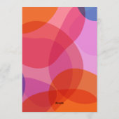 楽しい手書きカラフルな現代のカップルシャワー 招待状 (裏面)