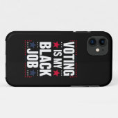 楽しい投票は私のブラックジョブ ヴィンテージ Case-Mate iPhoneケース (裏面(横))
